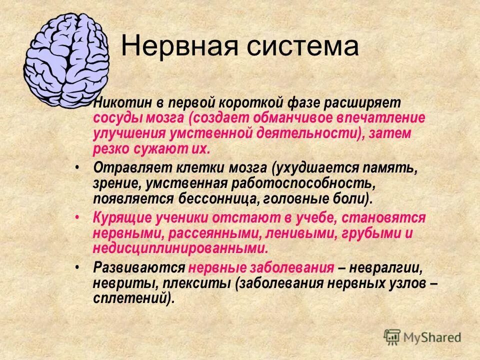 никотин расширяет сосуды