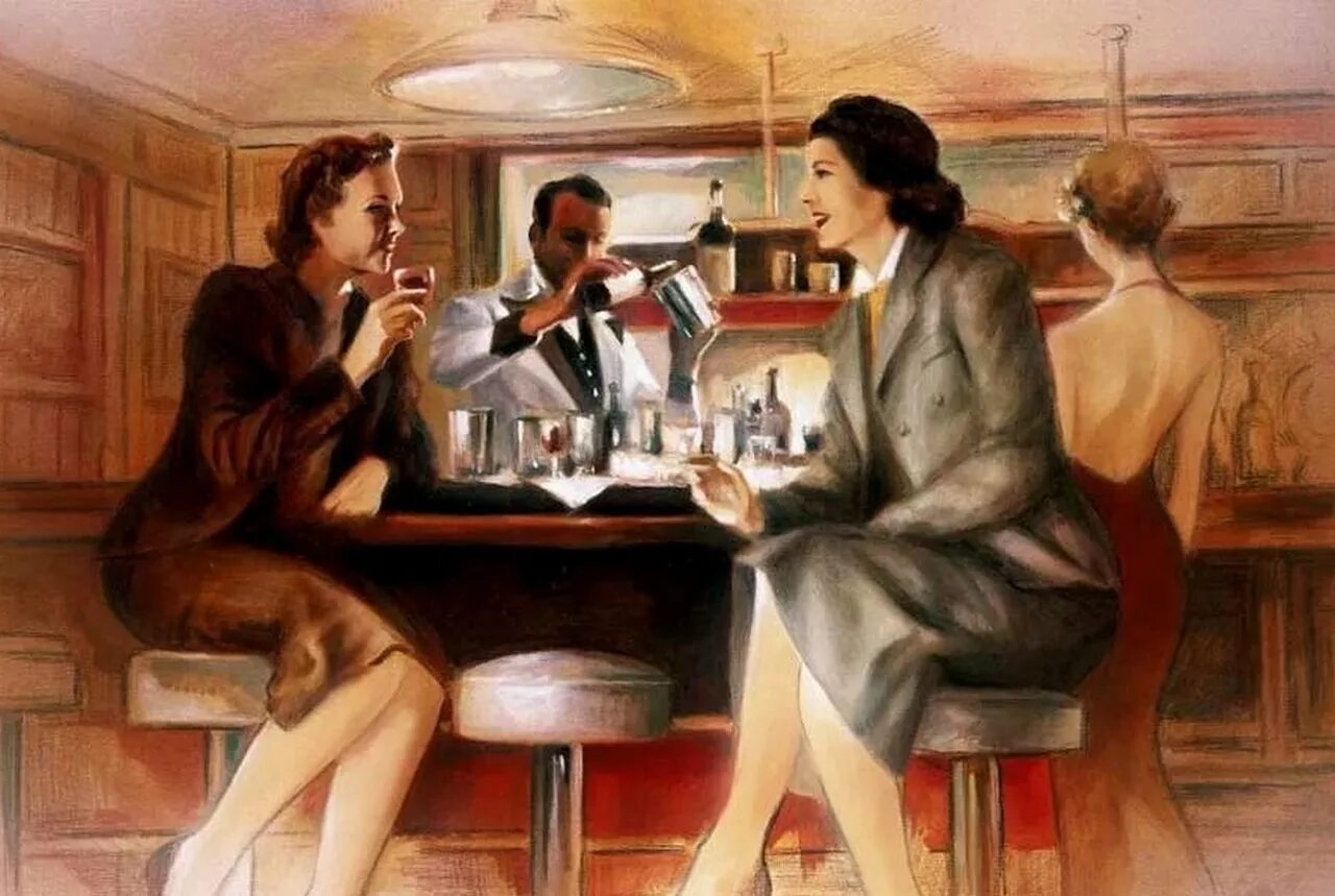 Живопись две подруги в кафе. Девушка в кафе живопись. Картина с двумя людьми. Встреча живопись. С разговором со сюжетом