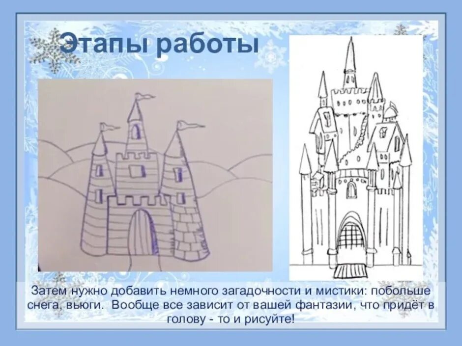 Образ здания 2 класс изо. Замок снежной королевы изо. дворец снежной королевы рисунок. замок снежной королевы 2 класс изо. замок снежной королевы рисунок.