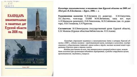 Календарь памятных дат краснодарского края