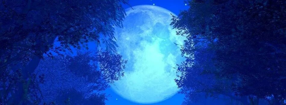 Фон с луной синий освешеним Паилам. Once in a Blue Moon.