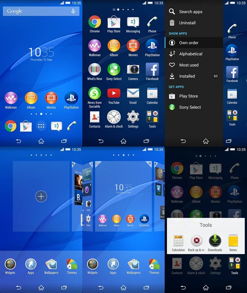 Android 4.4 приложения. Sony Xperia Launcher. Виджеты Sony Xperia. Операционная система Xperia.