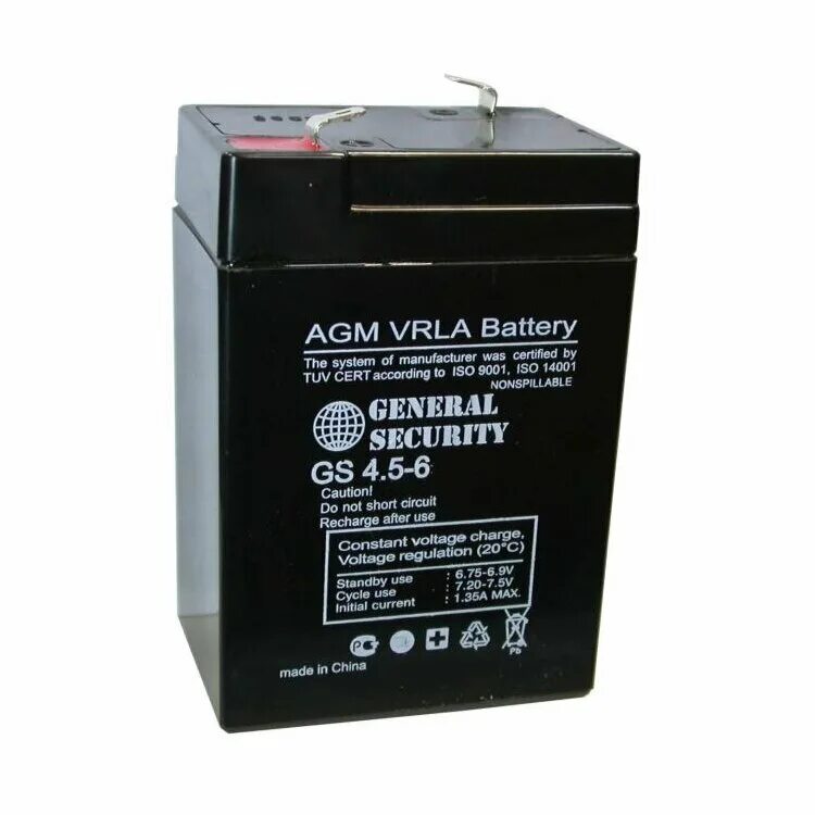 Vrla battery. Аккумулятор General Security GS 4.5-6. Аккумулятор GS (6v, 4.5Ah). Аккумулятор General Security GS 4.5-12. Аккумулятор General Security GS 4.0-4 (4v 4ah 47x47x106мм).