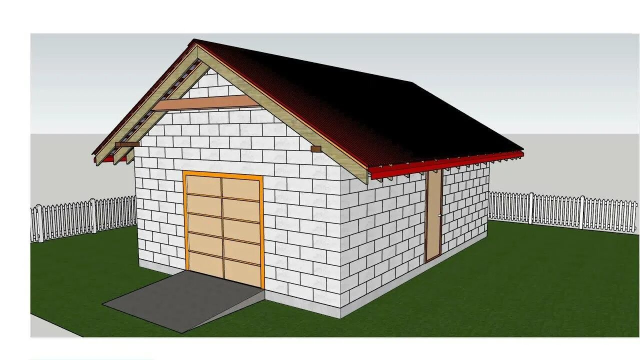 Постройка гаража из пеноблоков. Односкатная крыша на гараж на газобетон. Проекты гаражей из пеноблоков. Проект гаража из газобетона. Гараж из пеноблоков.