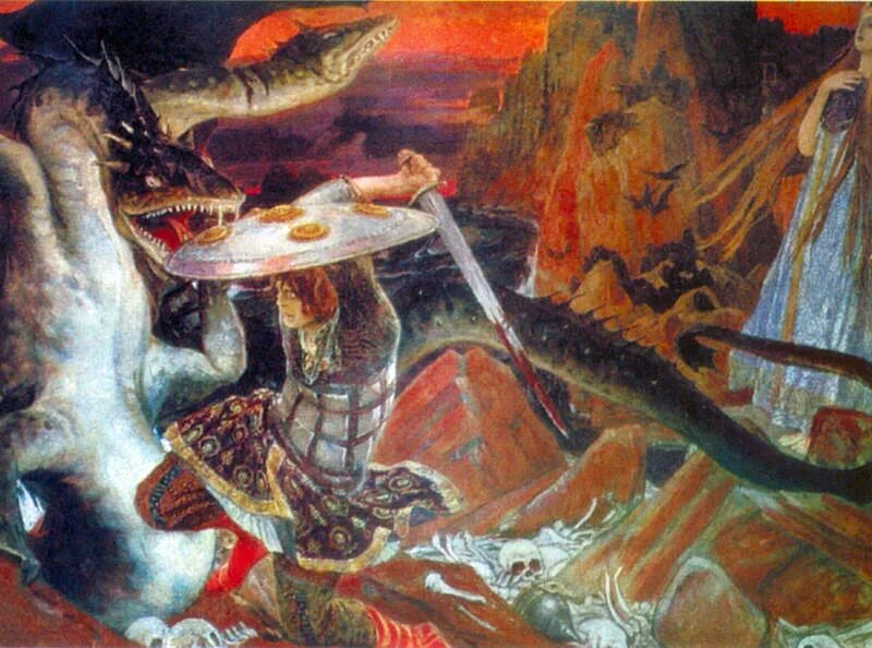 царевич змею головы. русская народная сказка бой на калиновом мосту. царевич змею головы. царевич змею головы. м.