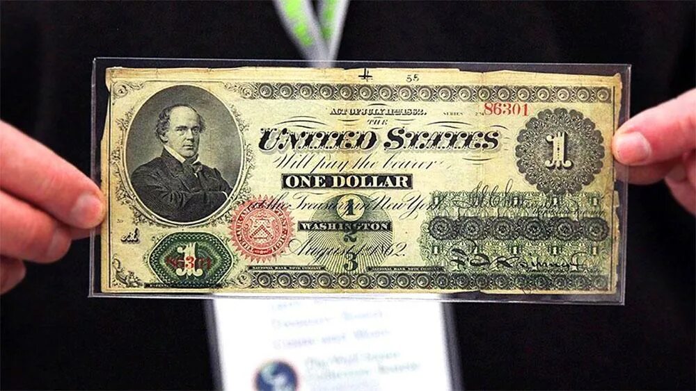 1 доллар работа. Американская купюра 1 доллар. Самый первый доллар. Самый первый доллар США. Самый первый бумажный доллар.