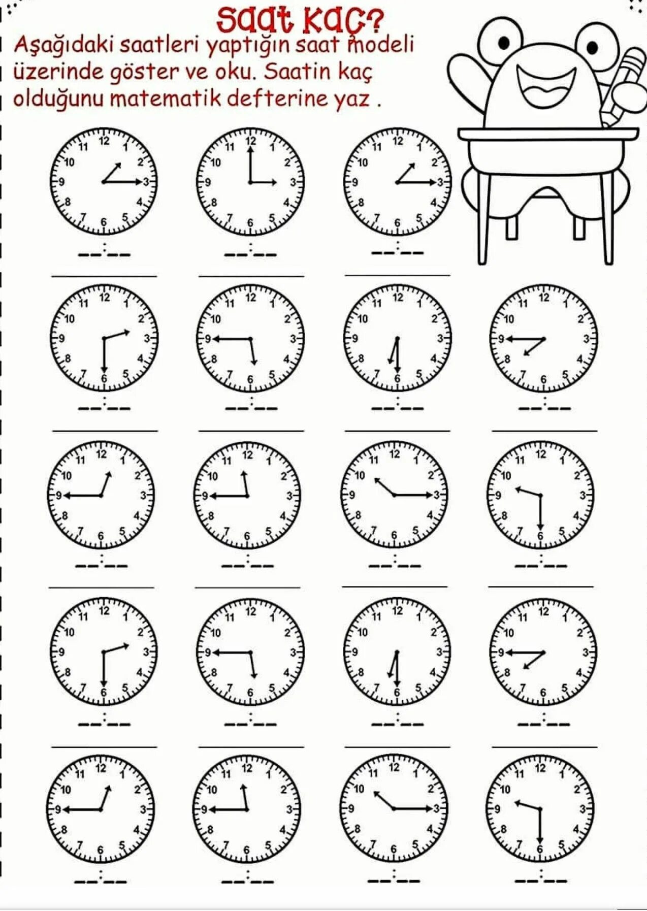 Write the time in words