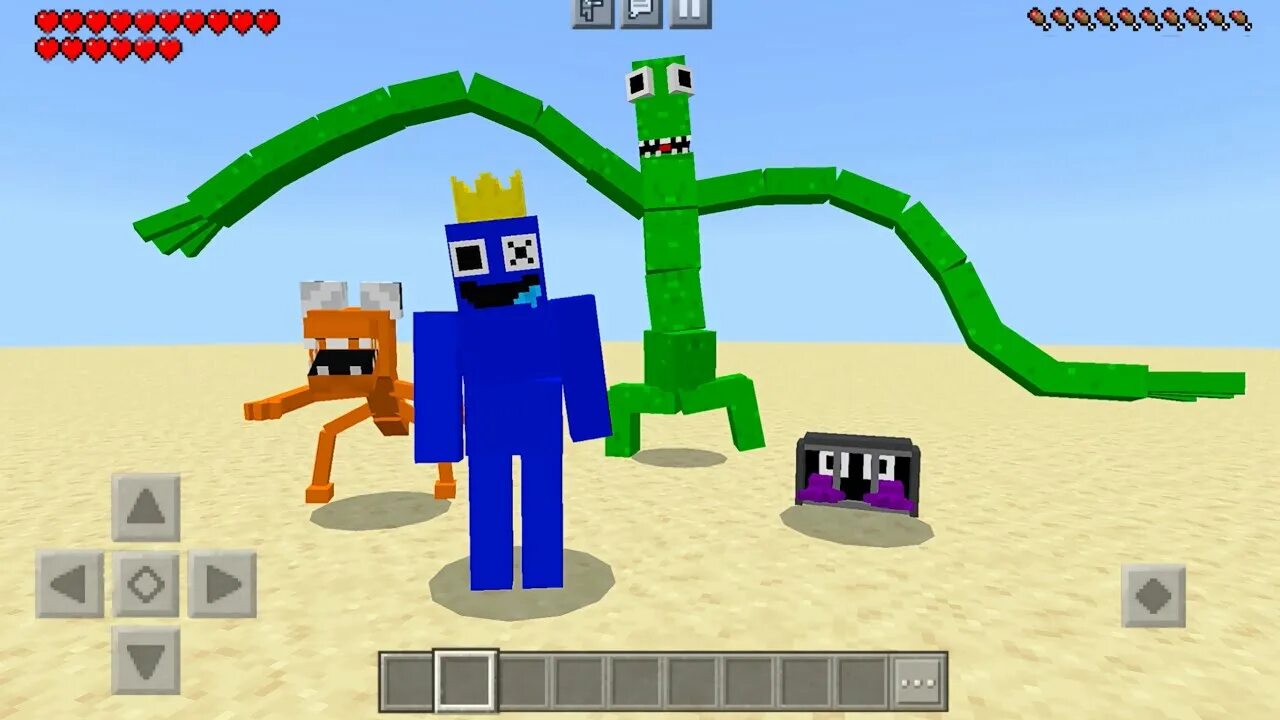 Радуга майнкрафт. Радужный нубик в майнкрафте. Rainbow friends addon minecraft. Радужные постройки в майнкрафте. Карта радужные друзья майнкрафт.