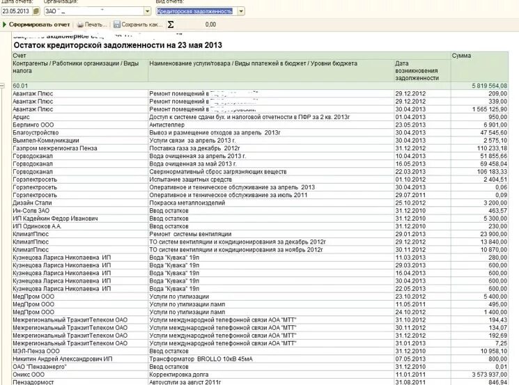 Бухгалтерский баланс дебиторская и кредиторская задолженность