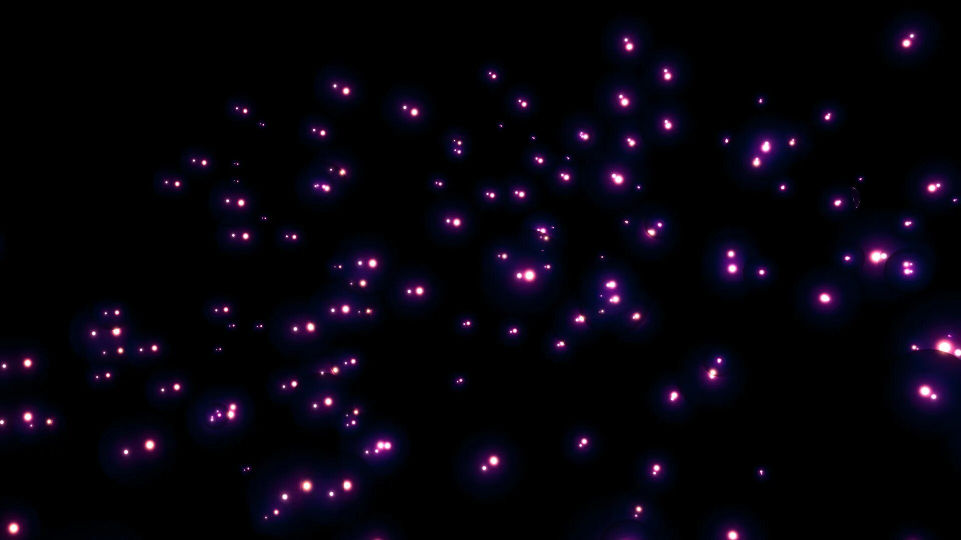 Фиолетовые огоньки. Светящиеся частицы. Блестки на черном фоне. Светящиеся точки. Magic sparkles