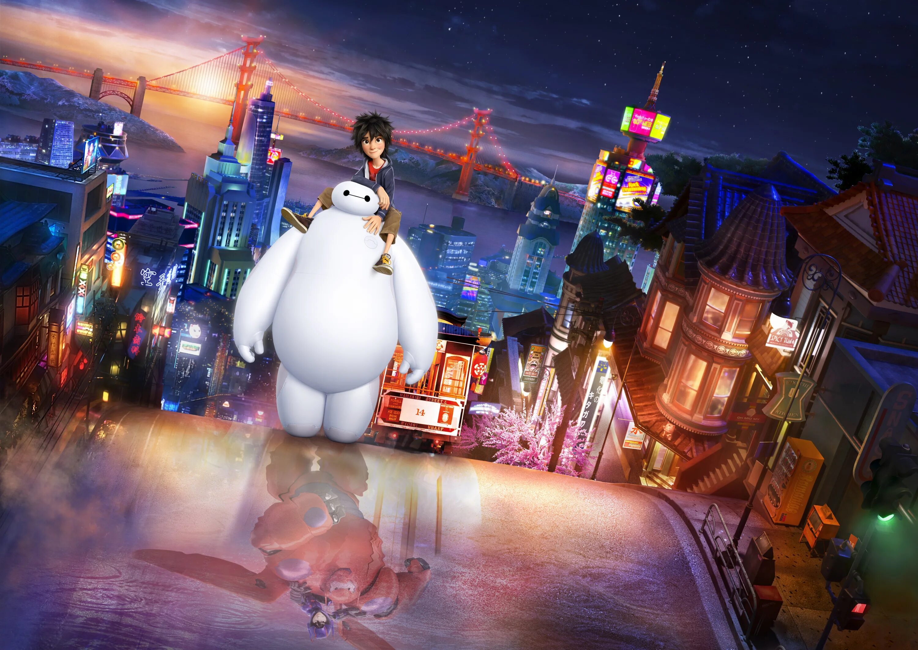 Big hero watch. Город героев / big hero 6. хиро хамада и бэймакс. бэймакс из город героев.
