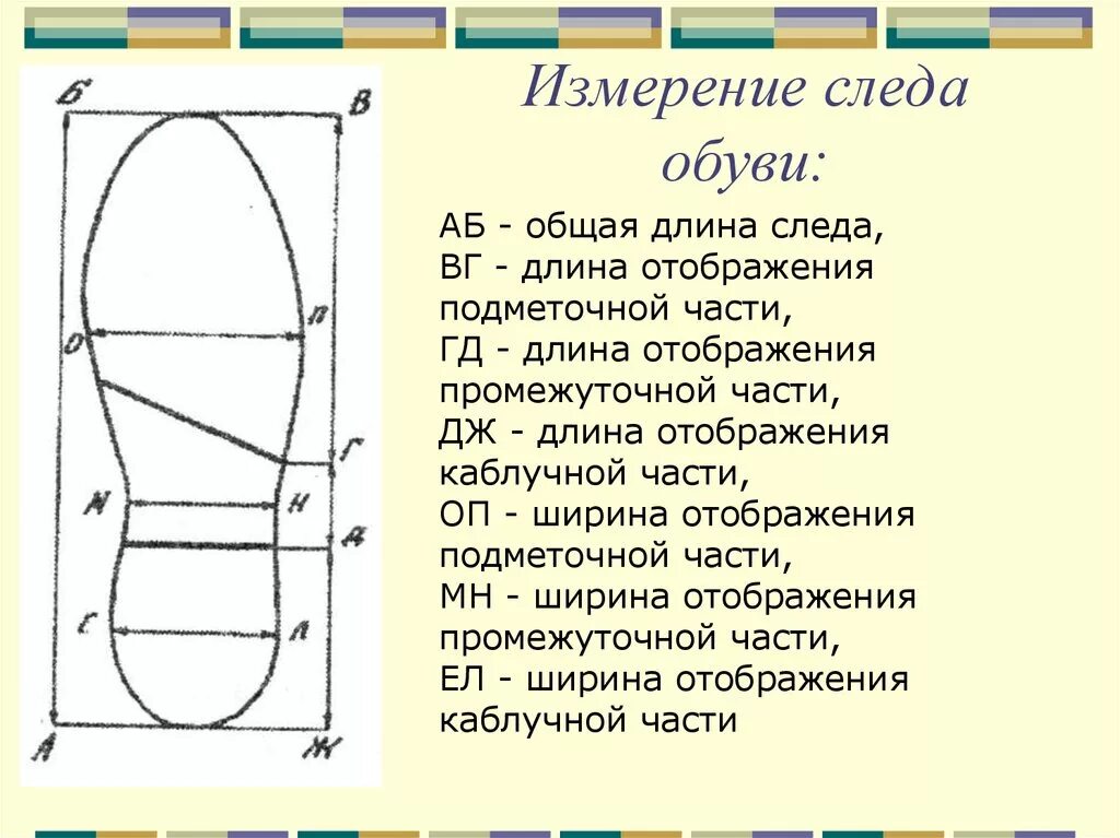 Схема одиночного следа обуви. След подошвенной части обуви криминалистика. Схематическая зарисовка отдельного следа обуви. Трасологическое измерение следа обуви.