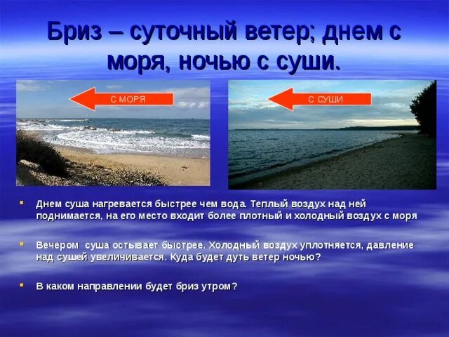 Почему за сутки вода. Воздух над морем. Сообщение о ветре Бриз. Море с воздуха. Ветер причины ветра.