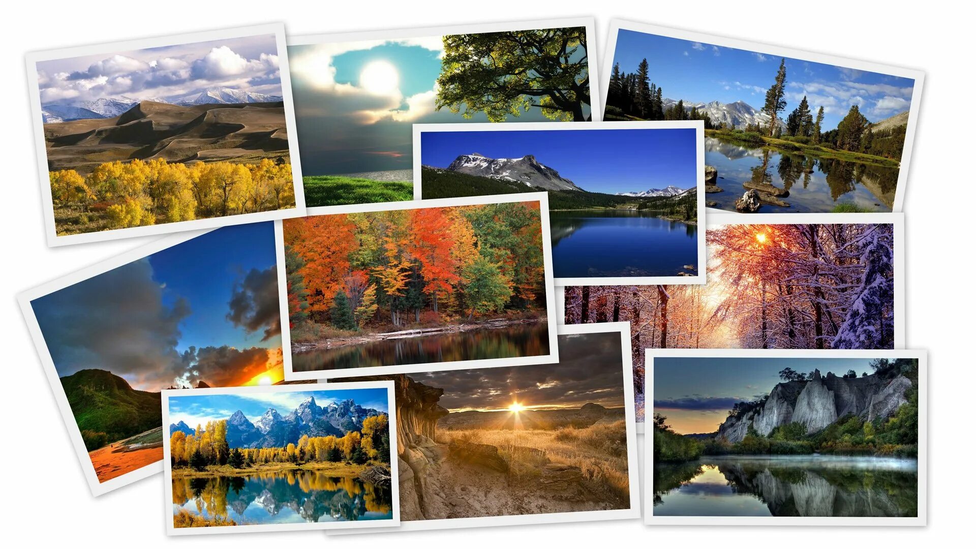 Природно климатические разнообразия россии. Коллаж природа. Национальные парки коллаж. Пейзаж из фотографий. Коллаж пейзаж.