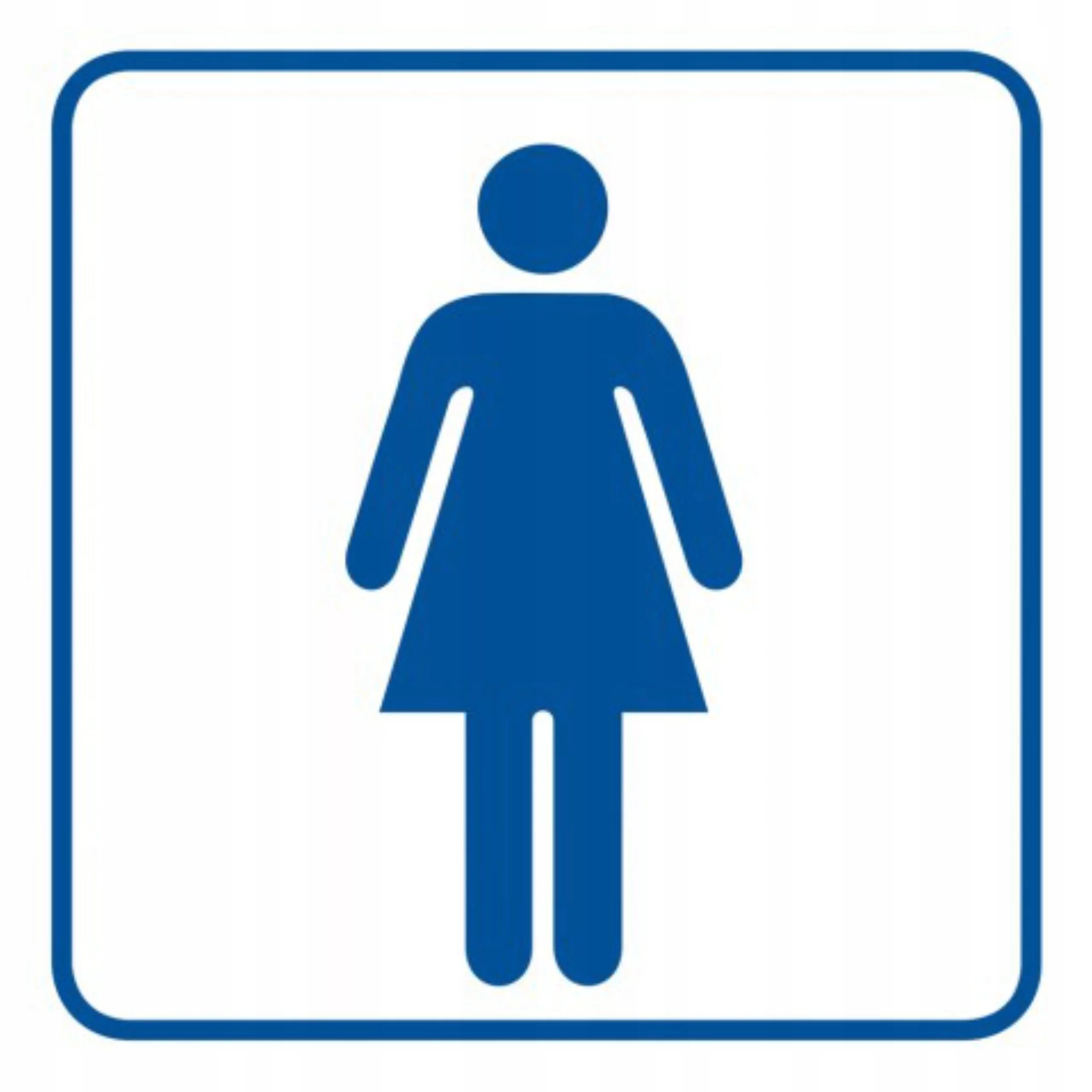 Piktogrammschild "WC" mit Damen-Symbol Aluminium selbstklebend 60 x 60 mm - Aufk
