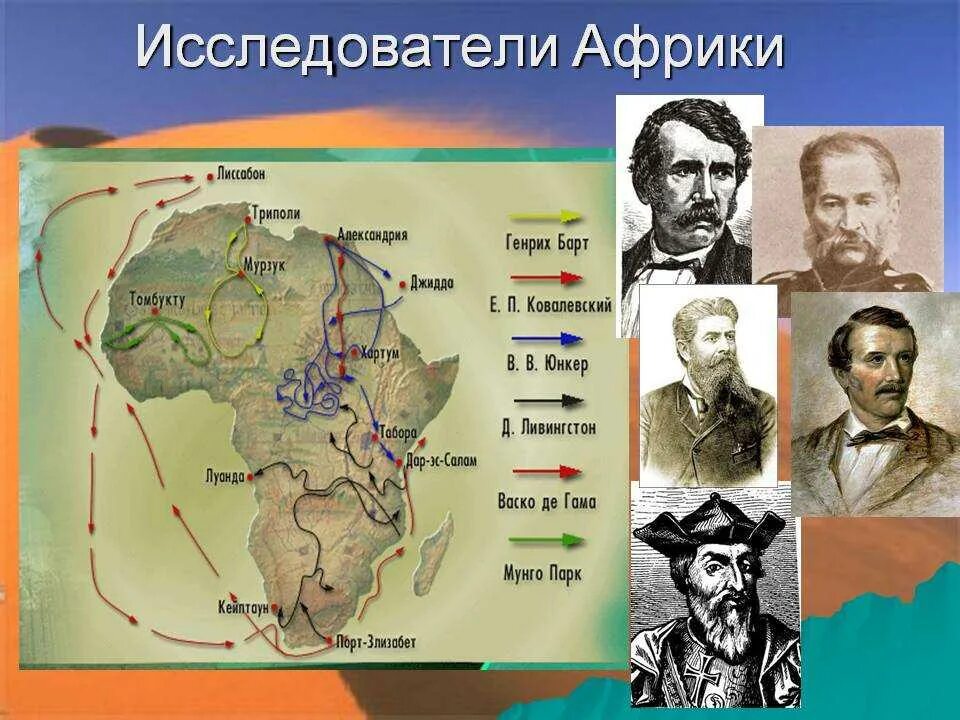 Где проходили исследования африки. Путешественники и исследователи африки. история исследования африки карта. путь исследования африки давида ливингстона. таблица первооткрывателей африки.
