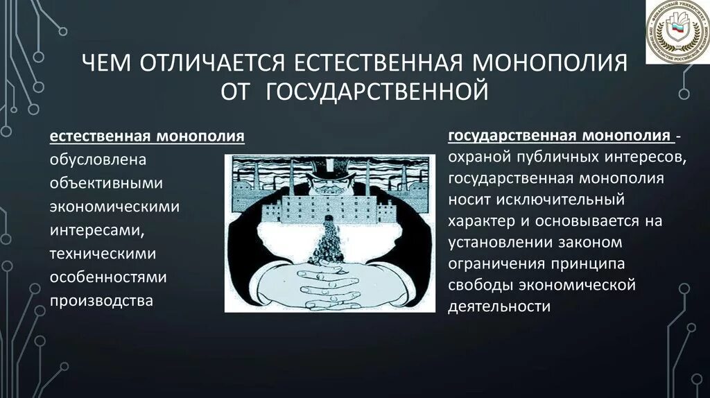 Российские организации монополисты на рынке