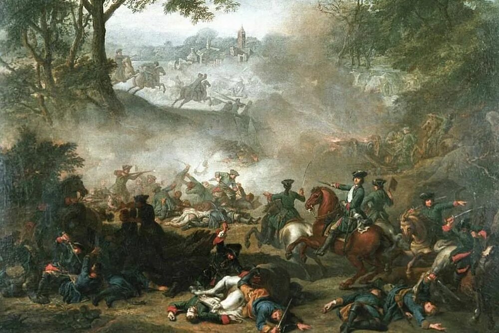 Битва под Лесной 1708. Победа русского войска над шведским