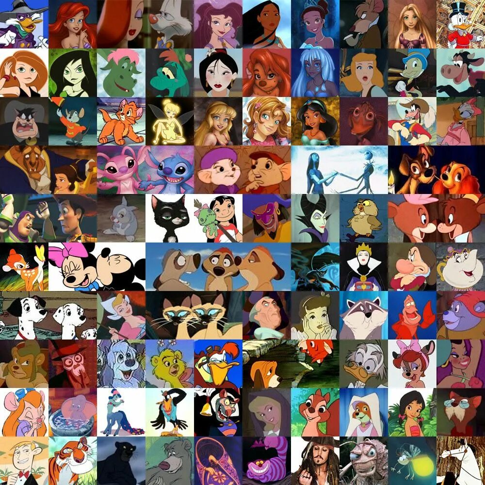 Разные персонажи из мультиков. Герои уолта диснея картинки. Покажи много мультфильмов. Популярные персонажи. Дисней пиксар.