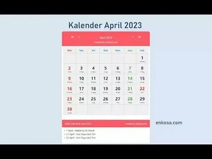Апрель дней 2023