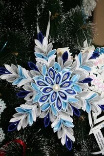 Большая снежинка из фоамирана
