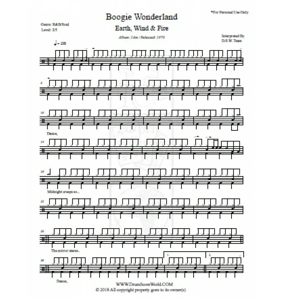 Fire boogie wonderland. Earth Wind and Fire Boogie Wonderland. Drum Boogie Ноты. Boogie Wonderland Ноты. Буги Вондерленд Ноты.