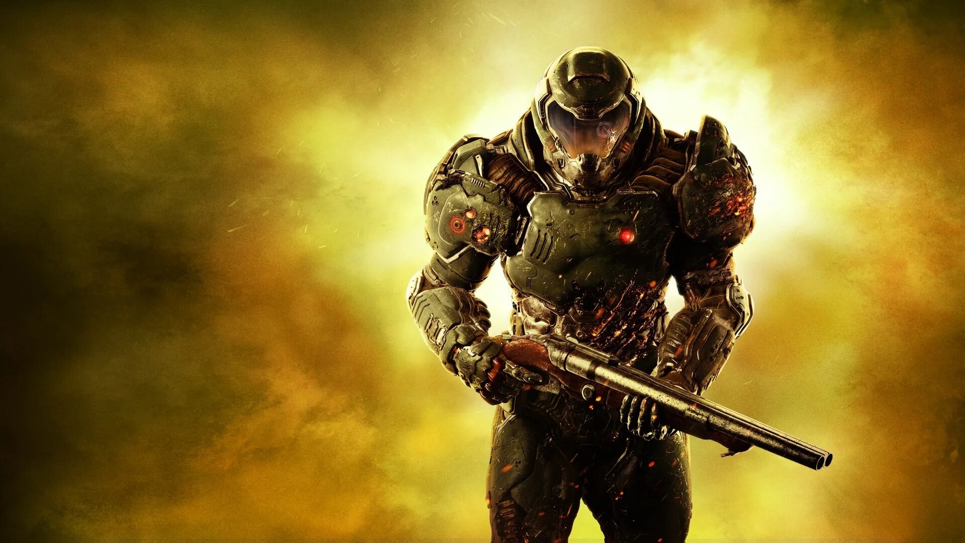 Doom eternal id software. Doom 2016 постер. doom slayer 2016. думгай 2016. doom 2016 обложка.