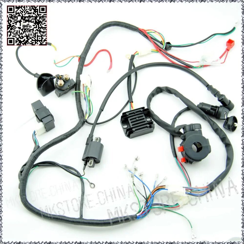 Электрика мопеда. Электропроводка квадроцикла атв 150. Электрика мопеда. Проводка racer indigo 110cc ind0139. Проводка для квадроцикла atv 50.
