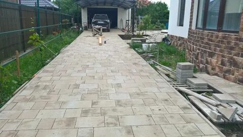 Тротуарная плитка травертин