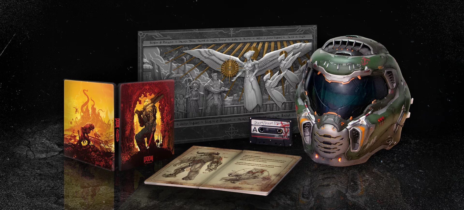 Doom Eternal коллекционка. Doom Eternal Collectors Edition ps4. Doom Eternal шлем. Коллекционка Doom ps4. Doom collection