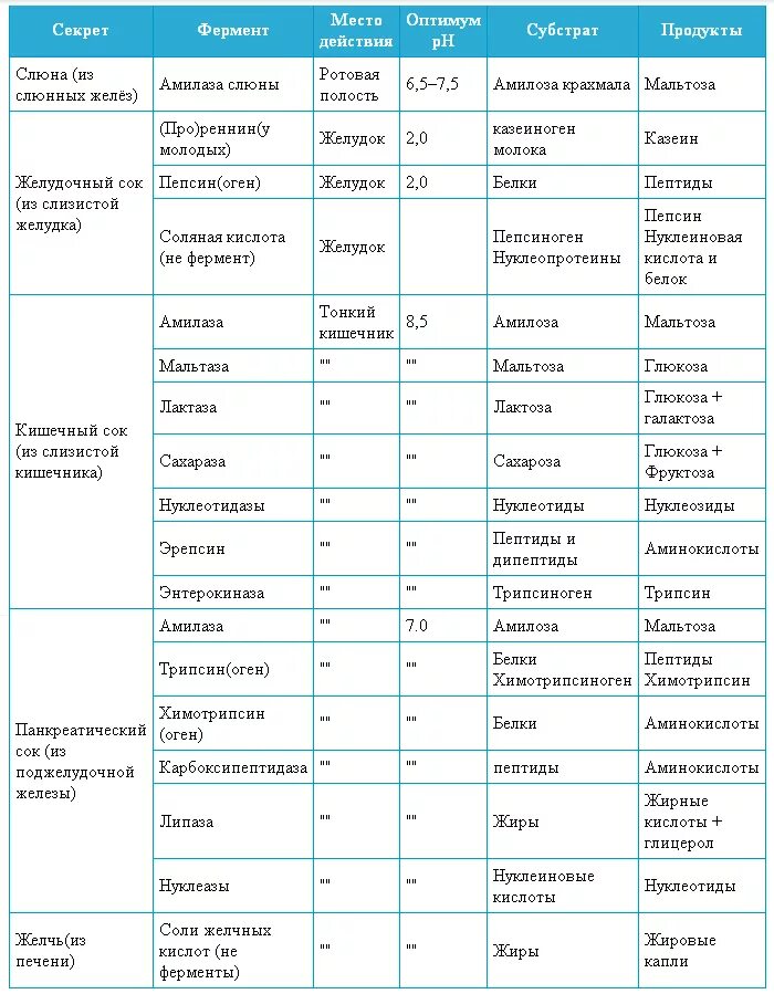 Назовите ферменты входящие в состав желудочного сока. Пищеварительные соки таблица. Действие пищеварительных ферментов таблица. Жиры пищеварительные соки. Железы и ферменты пищеварительной системы таблица.