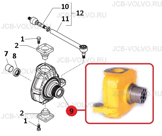 Подшипники поворотных Кулаков погрузчика JCB 550-80. Схема заднего моста поворотного кулака JCB 3cx. JCB 4cx подшипник ступицы поворотного кулака. Поворотный кулак JCB 3cx схема.