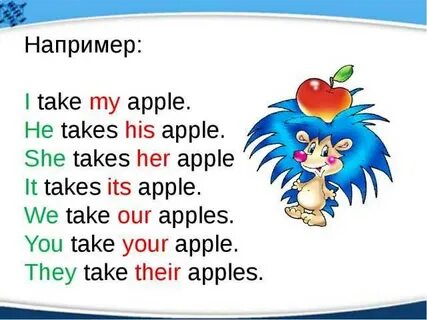 Песенка местоимений английских