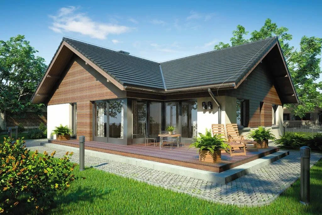 красивые крыши одноэтажных домов. дом из клееного бруса 1 этажный kontio. проекты финских домов kontio. частный дом проект. одноэтажный каркасный дом.