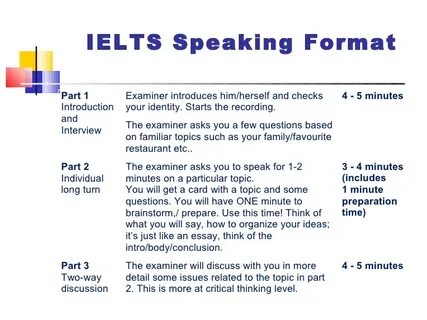 Task speaking examples