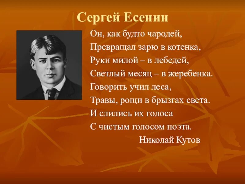 Прочитай стихотворение сергея александровича есенина. Стихотворение Сергея Сергея Александровича Есенина. Есенин с. "стихи".