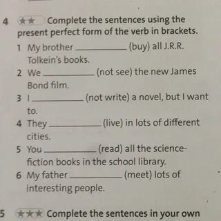 Write sentences using the present perfect
