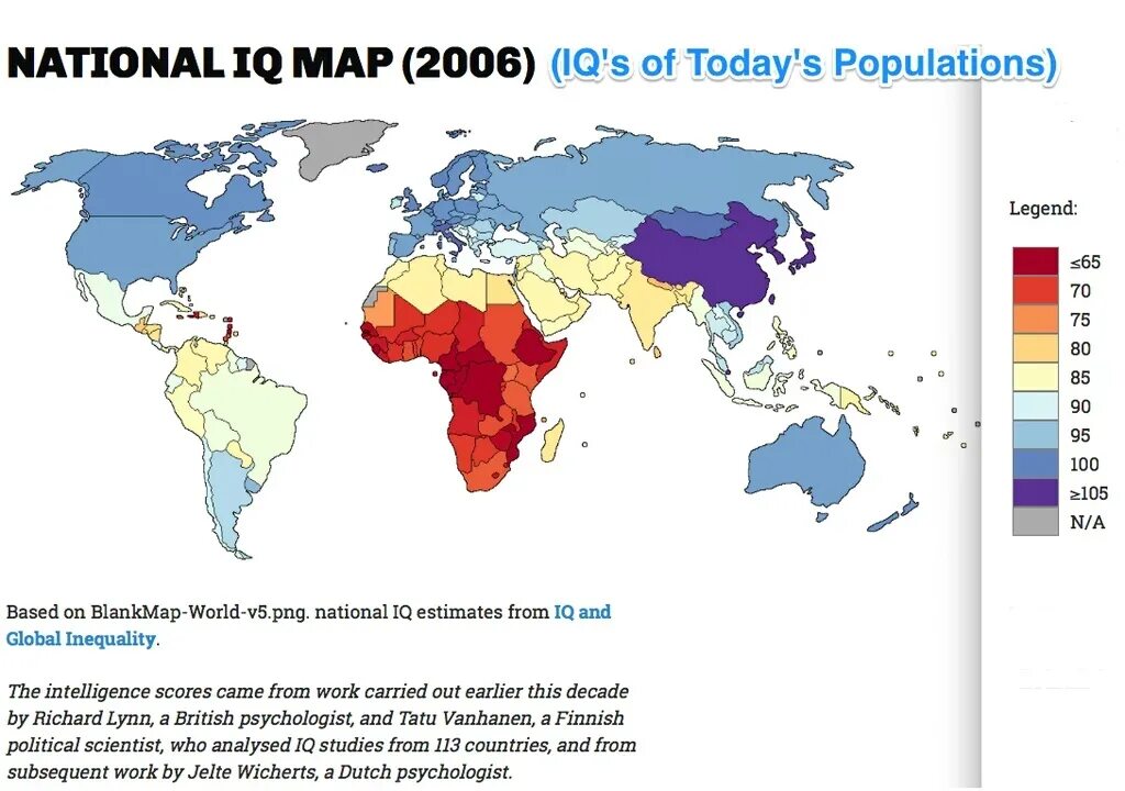 Средний IQ В Африке.
