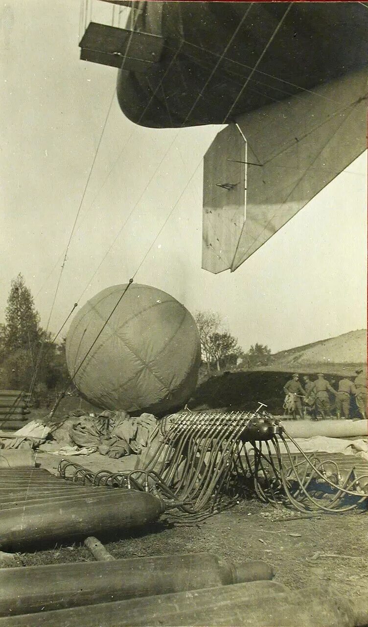 Воздушная рота. Дирижабль Кондор. Аэростат 1915. Российский дирижабль Кондор. Императорский военно-воздушный флот.