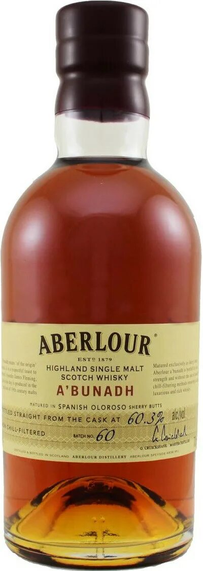 Виски Aberlour "A'bunadh", Batch 58, в тубе, 0.7 л - купить виски Аберлауэр "А'б