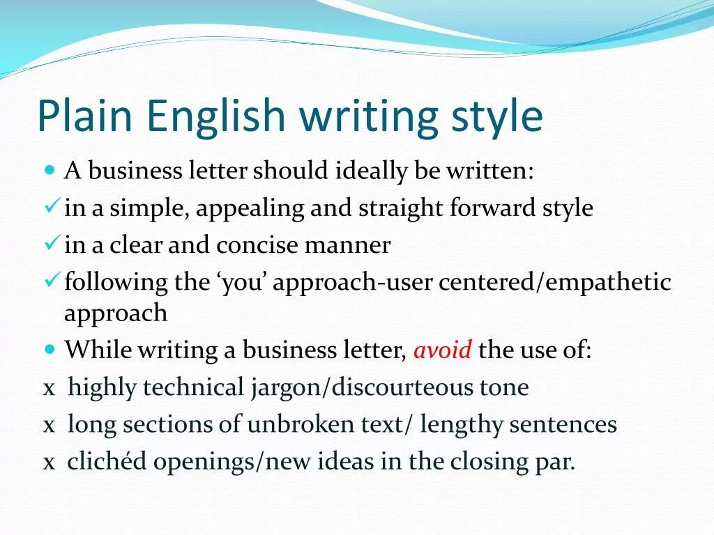 Plain english