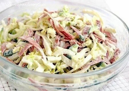 Простой салат на скорую руку с капустой