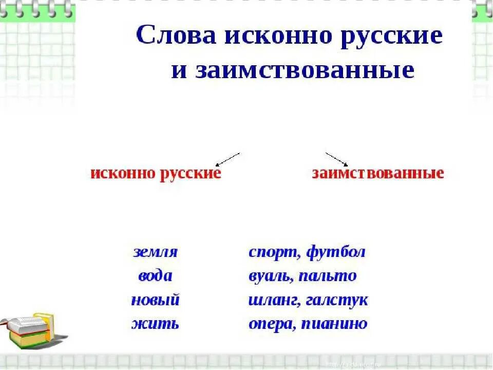 Перечисли исконно русские слова