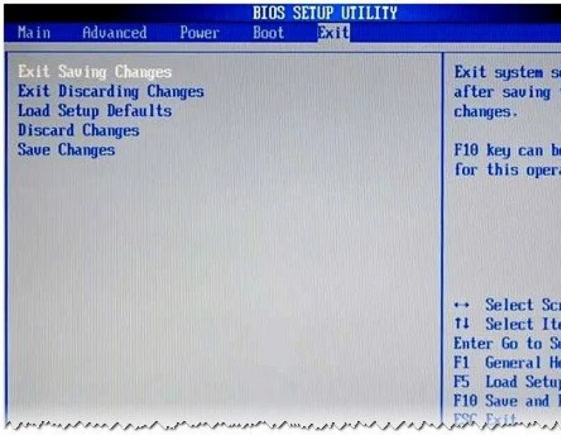 Discard changes в биосе