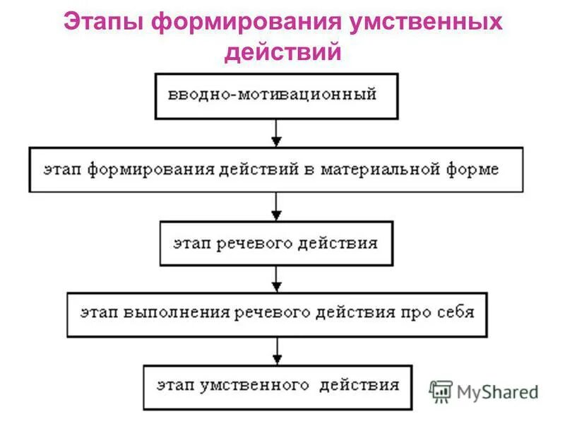 Этапы формирования действия по гальперину