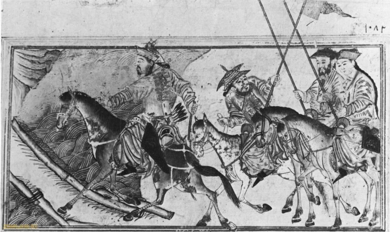 Марко поло Гравюры Чингисхана. Иллюстрация бычья шкура. Гравюра зверства монголов. Битва на реке фат краткое