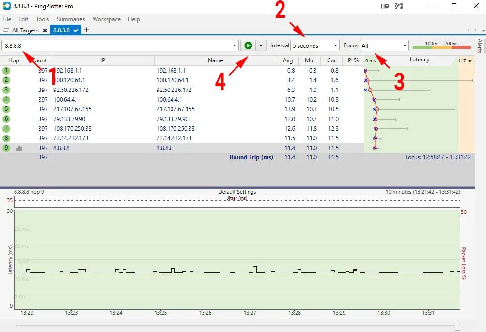 Отображение пинга. Пингплоттер. PINGPLOTTER Pro. График Ping. Ping plotter 5.