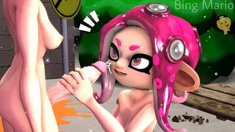 inkling girl, octoling girl, nintendo, splatoon, splatoon 2, 3d, absurd res...