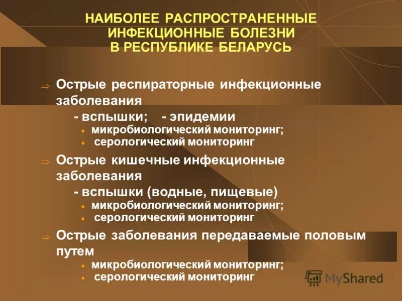 Наиболее распространенные инфекции. Наиболее распространенные инфекции