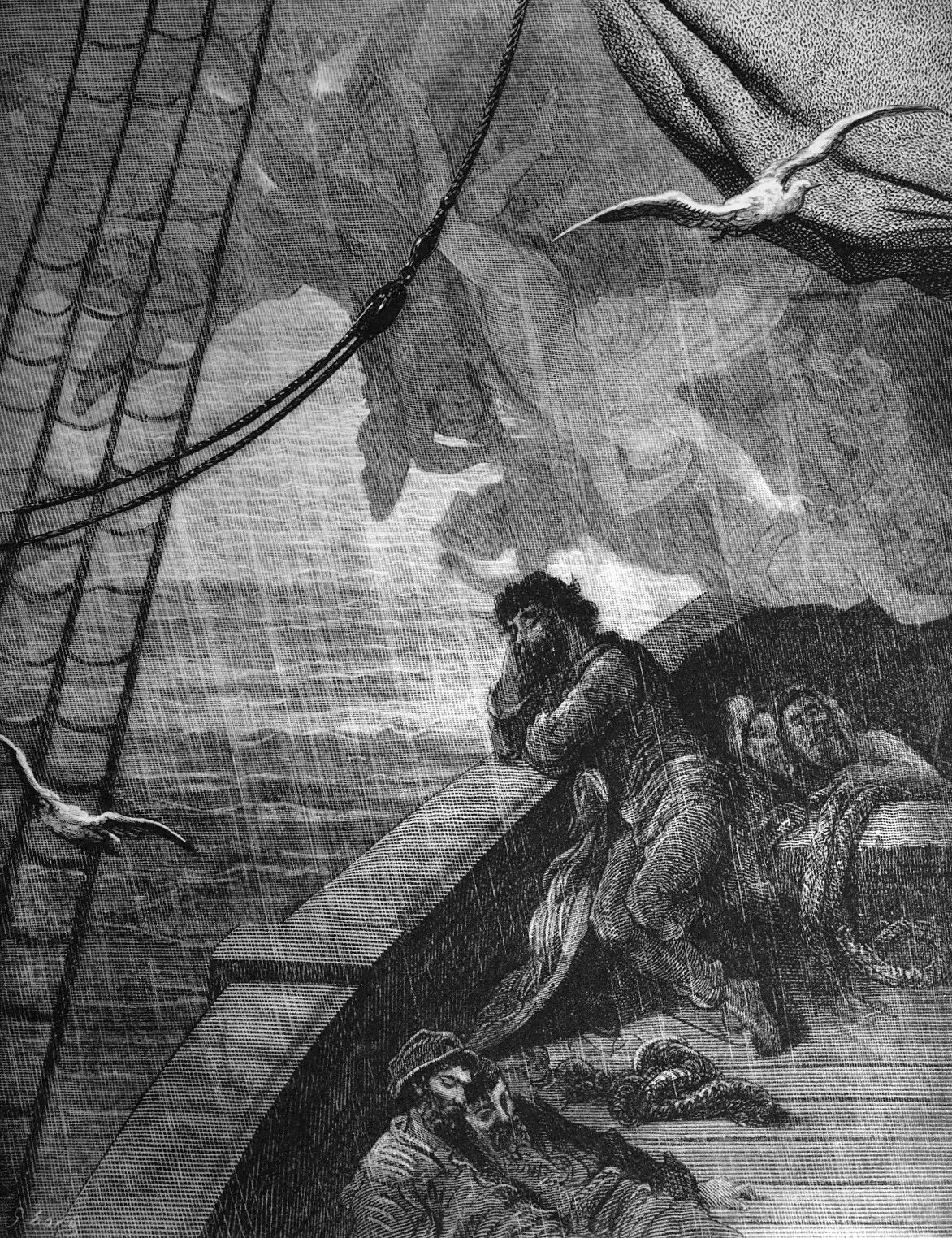 Ancient mariner. Гюстав Доре старый мореход. Сказание о Старом мореходе. Кольридж Сказание о Старом мореходе. Кольридж поэма о Старом моряке.